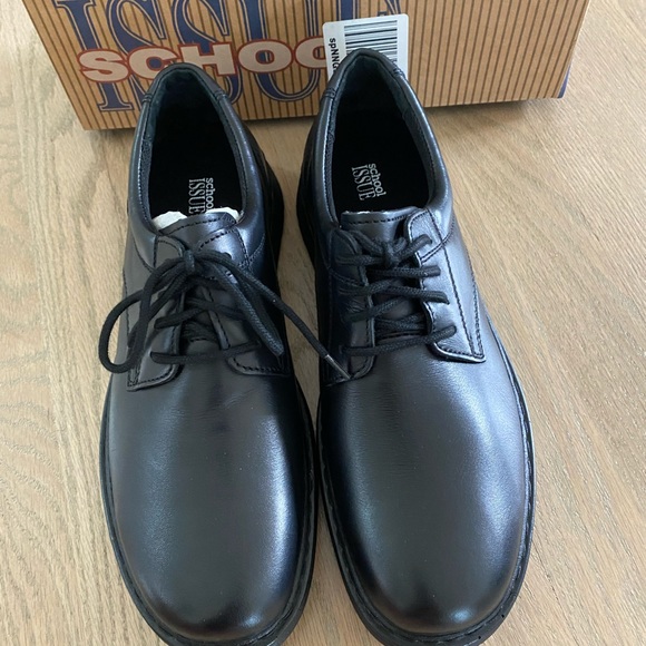 NEW!!! School Issue Sam black lace up dress shoes - mens/ boys size 9w - Picture 2 of 7